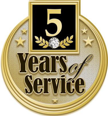 Completion of 5 years Service – Award